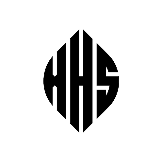 Plik wektorowy xhz logo o kształcie okręgu i elipsy xhz litery elipsy w stylu typograficznym trzy inicjały tworzą logo okrągłe xhz emblemat okrągły monogram abstrakcyjny znak litery wektor