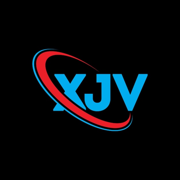 Plik wektorowy xjv logo xjv litery xjv design logo inicjały xjv logotyp powiązany z okręgiem i dużymi literami monogram logoxjv typografia dla biznesu technologicznego i marki nieruchomości
