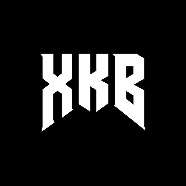 XKB - logo czarno-białego kolorystycznego logo XKB (wektor XKB, ikona XKB)