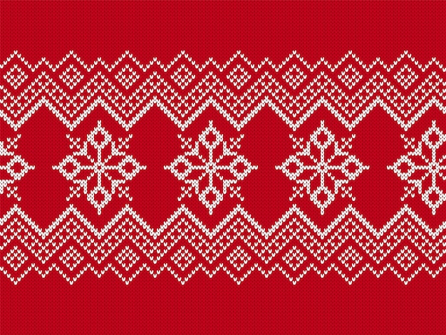 Plik wektorowy xmas dzianina geometryczna tekstura świąteczny bezszwowy wzór czerwono-biały dzianina print zimowa ozdoba