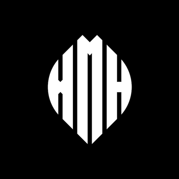 Xmh Logo O Kształcie Okręgu I Elipsy Xmh Elipsy O Stylu Typograficznym Trzy Inicjały Tworzą Logo Okrągłe Xmh Emblem Okrągły Abstrakt Monogram