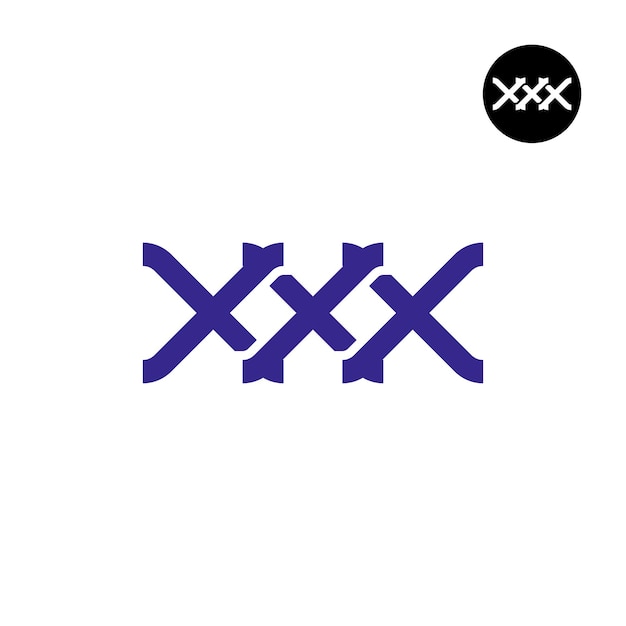 Plik wektorowy xxx logo letter monogram design trójkątny