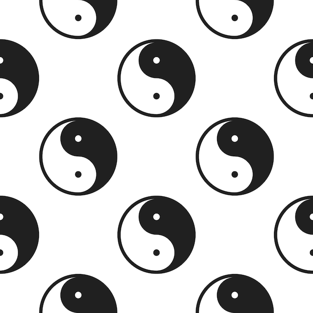 Yin Yang Ikona Ilustracja