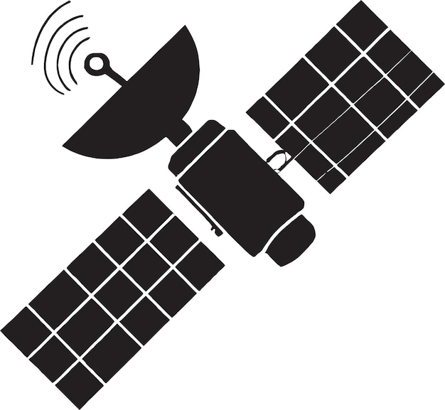 Plik wektorowy z kosmosu na ziemię ikona satelity logo