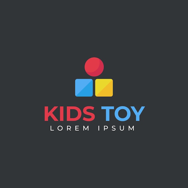 Plik wektorowy zabawka logo ilustracja