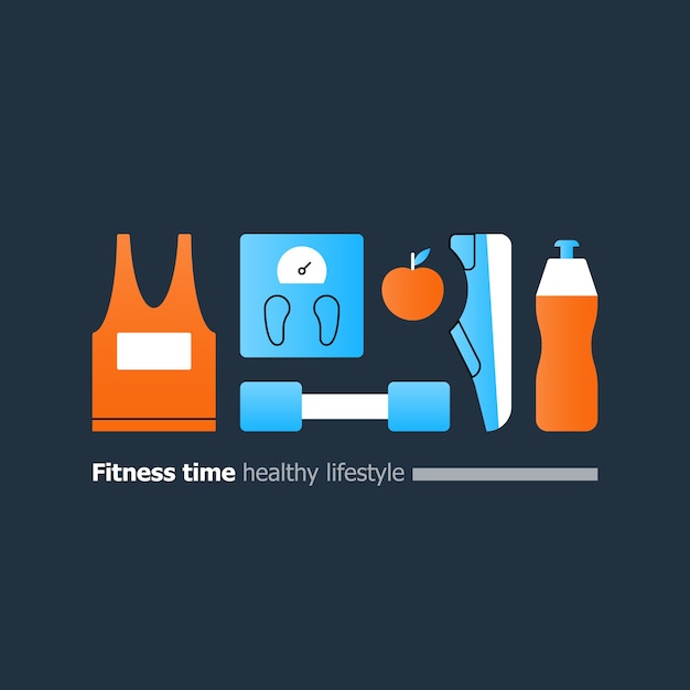 Plik wektorowy zabawna ilustracja fitness