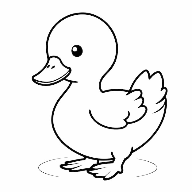 Plik wektorowy zabawna ilustracja kaczki dla dzieci
