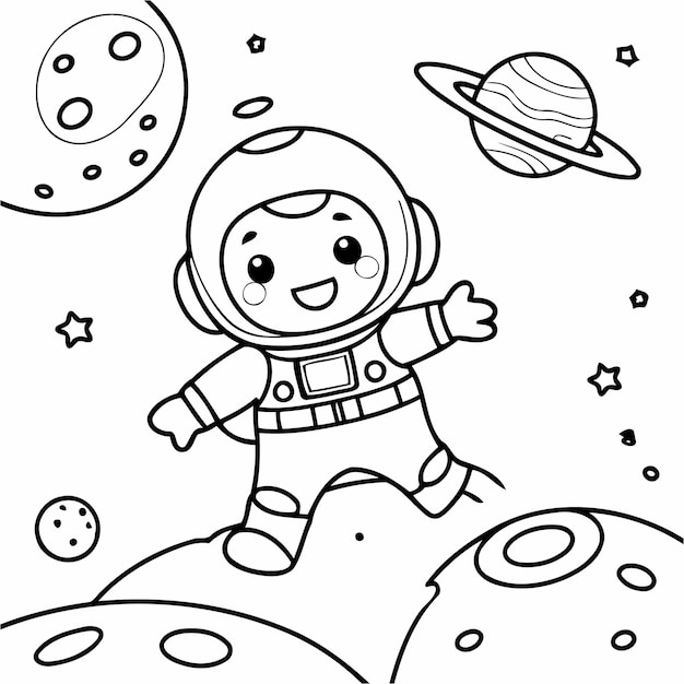 Zabawne ilustracje z kosmosu dla dzieci