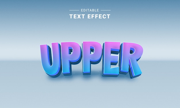 Zabawny efekt tekstowy typografii 3D