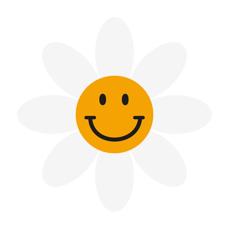 Zabawny, efektowny kwiat z emoji