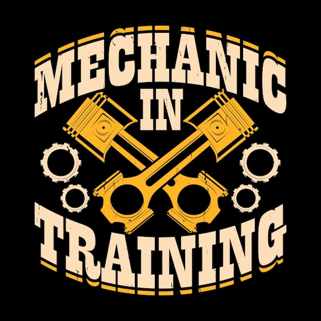 Zabawny inżynier mechaniczny Retro Vintage Mechanic Tshirt Design
