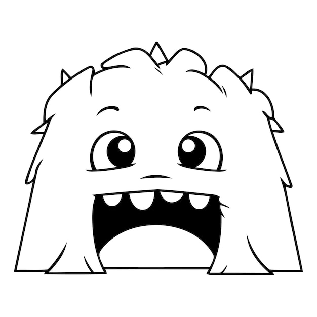 Plik wektorowy zabawny potwór z kreskówek ilustracja wektorowa słodki potwór