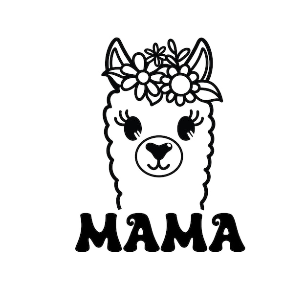 Zabawny Projekt Llama Svg