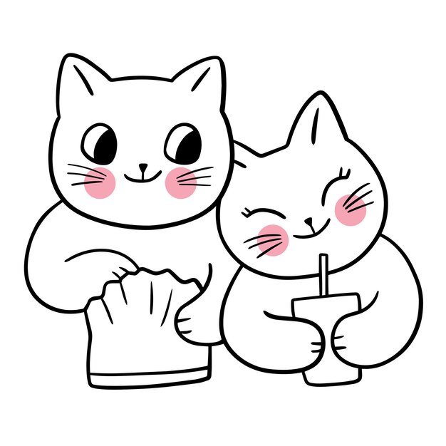 Plik wektorowy zabawny wektor kotów z kreskówek