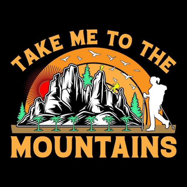 Zabierz Mnie W Góry Vintage Hiking Tshirt Adventure Tshirt Mountain Tshirt Retro Tshirt