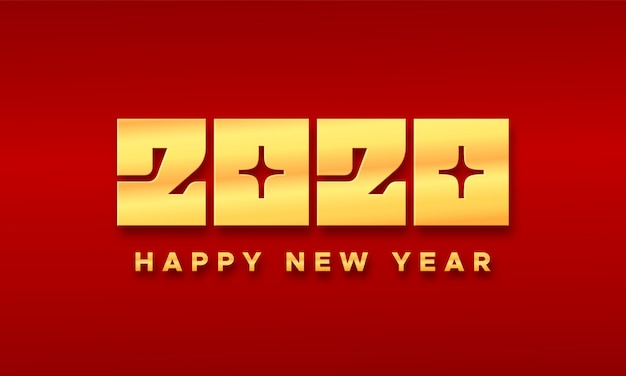 Zadowolony Chińczyk nowy rok 2020 karty typografii
