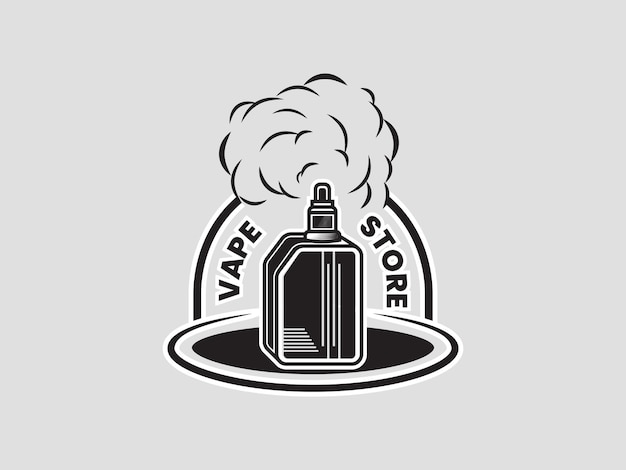 Plik wektorowy zadymione logo vintage vape