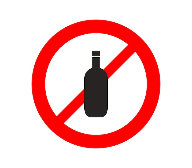 Plik wektorowy zakaz alkoholu