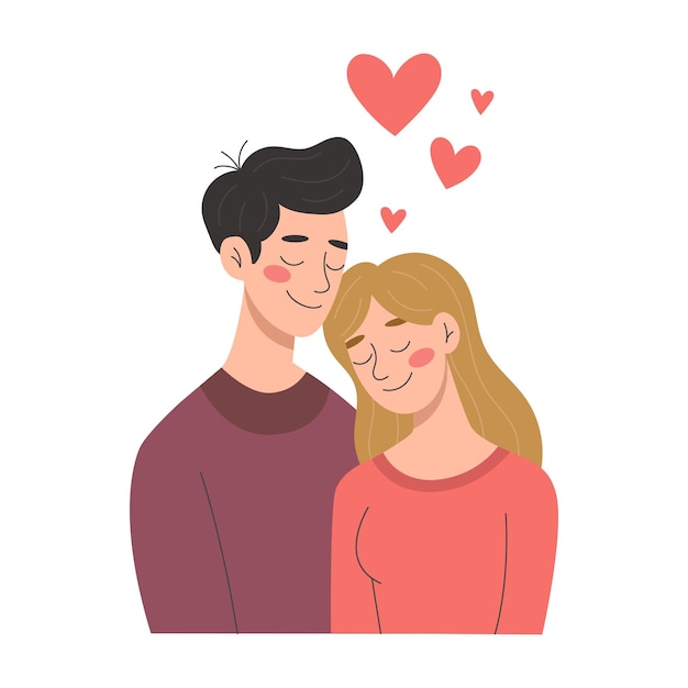 Zakochana para w delikatnym uścisku ilustracja wektorowa