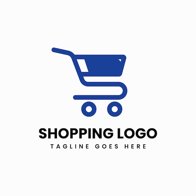 zakupy logo ikona projekt szablon projektu logo sklepu internetowego