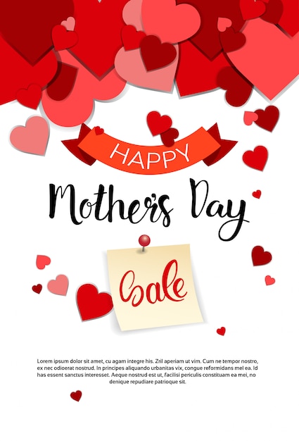 Zakupy Sprzedaż Szczęśliwy Dzień Matki Zniżki, Wiosna Wakacje Powitanie Karta Transparent