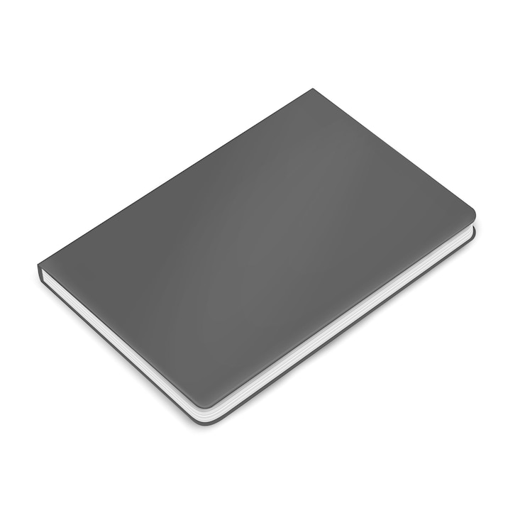 Wektor zamknięta książka z pustą okładką realistyczna makieta wektorowa makieta notebooka w twardej oprawie