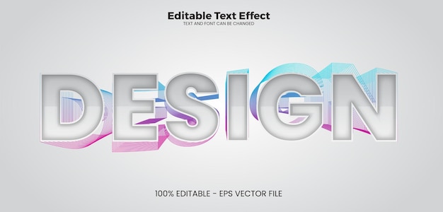 Plik wektorowy zaprojektuj edytowalny efekt tekstowy w nowoczesnym stylu trendów