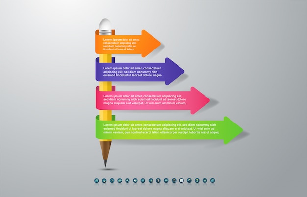 Zaprojektuj Szablon Biznes Infographic Element Wykresu.