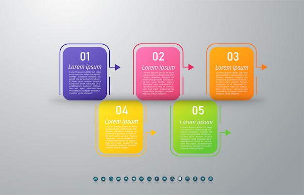 Zaprojektuj szablon biznes infographic element wykresu.
