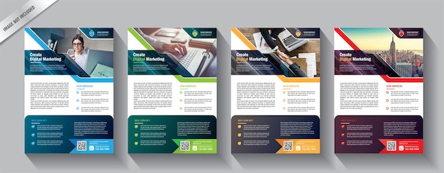 Plik wektorowy zaprojektuj szablon biznesowy ulotki broszury z nowoczesnym pomysłem
