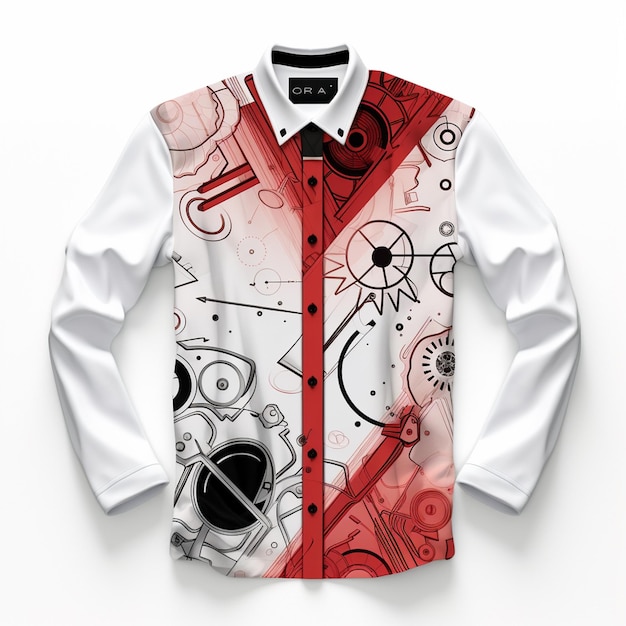 Zaprojektuj Szablon Koszuli Wektor Ilustracja Mody Z Przodu Noś Białych Mężczyzn Ubrania Odzież