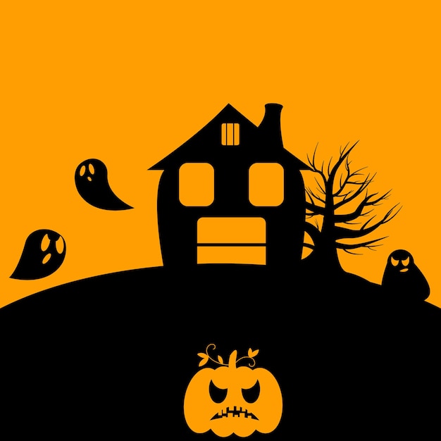 Zaproszenia Na Halloween Lub Kartkę Z życzeniami Z Tradycyjnymi Symbolami. Ilustracja Wektorowa. Miejsce Na Tekst