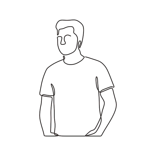 Plik wektorowy zarys koncepcyjnego rysowania graficznego człowieka