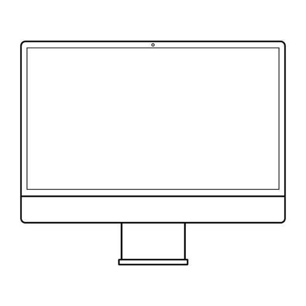 Zarys laptopa komputera Mac do projektowania UI UX