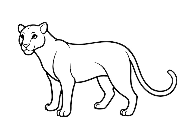 zarys projektu ilustracji wektorowej Panther