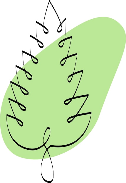 Zarys rysunku ikony logo pokrzywy