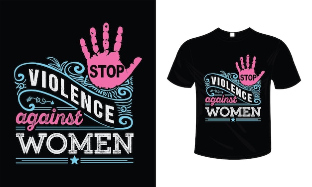 Plik wektorowy zatrzymać przemoc wobec kobiet projekt koszulki