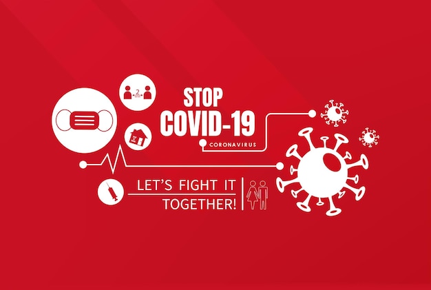 Zatrzymaj Projekt Banera Koronawirusa Covid19