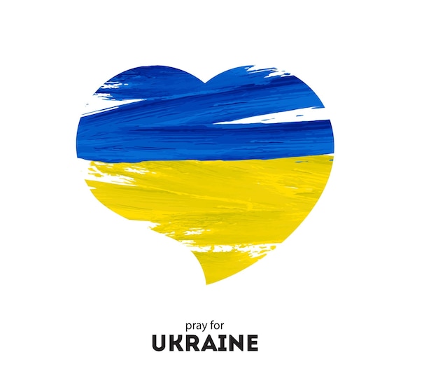 Zatrzymaj Wojnę Na Ukrainie Wesprzyj Flagę Z Malowaniem Pędzlem