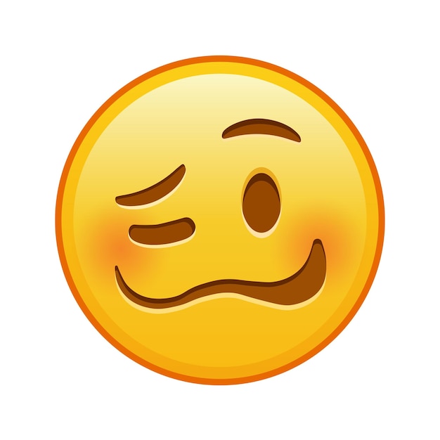 Zawrotna Twarz Duży Rozmiar żółtego Uśmiechu Emoji