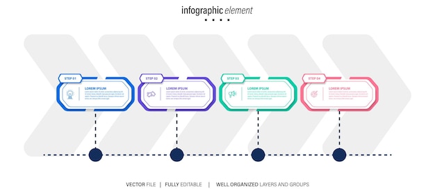 Zbiór elementów infograficznych gradientu wektorowego