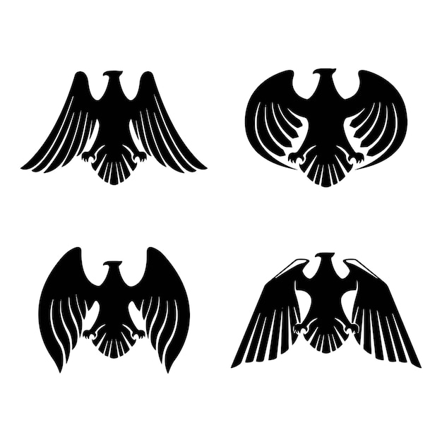 Zbiór ikon Eagle Wing Wektorowy Zestaw Projektów