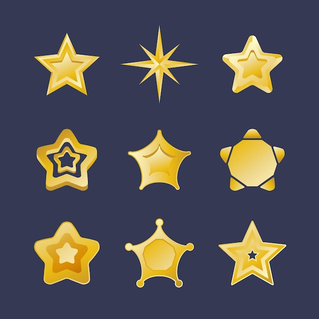 Plik wektorowy zbiór ikon gwiezdnych