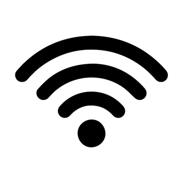 Zbiór Obrazów Wektorowych Przedstawiających Symbole I Ikony Związane Z Bezprzewodową łącznością Wi-fi