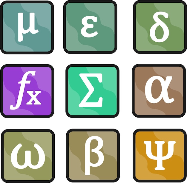 Plik wektorowy zbiór symboli liczb matematycznych i formuł