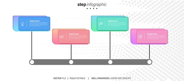 Zbiór szablonów elementów infograficznych wektorowych