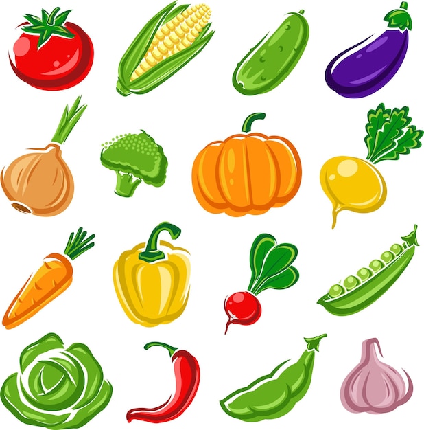 Zbiór warzyw ilustracja wektorowa