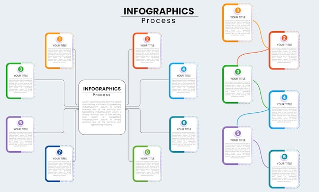 Zbiór zestawów infograficznych szablony infograficzne dla biznesu