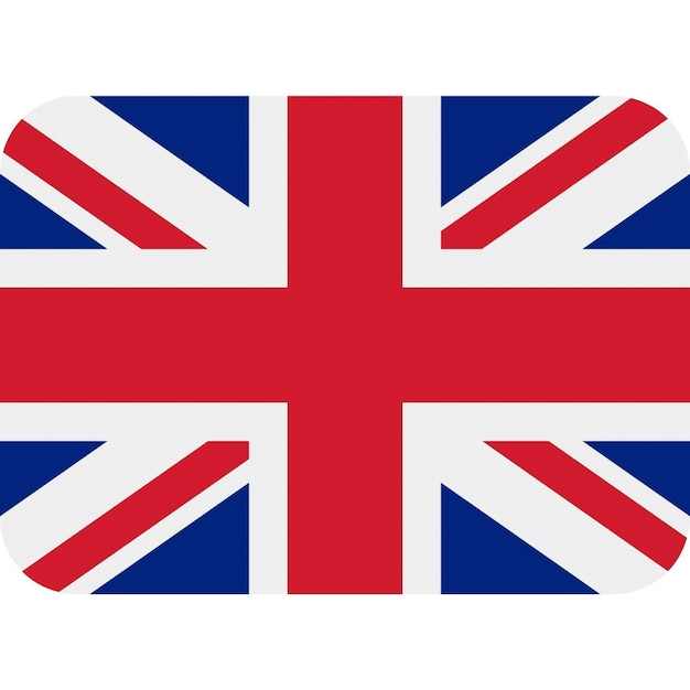 Zbliżenie Brytyjskiej Flagi Na Białym Tle