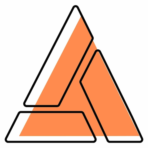 Plik wektorowy zbliżenie trójkąta z trójkątem na górze